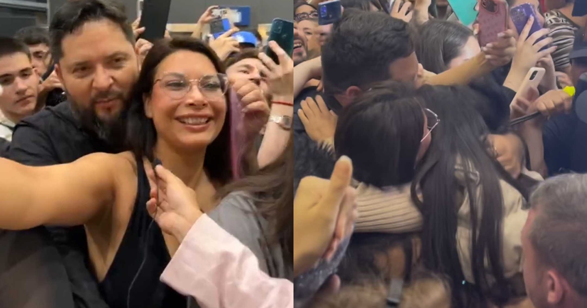 Así fue el emocionante reencuentro de Scarlette y sus padres en el aeropuerto: 