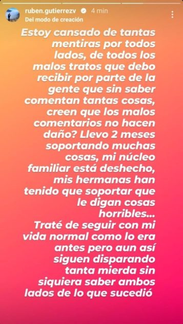 Rubén respondió a críticas a días de la final de Gran Hermano: “Estoy cansado de tantas mentiras”