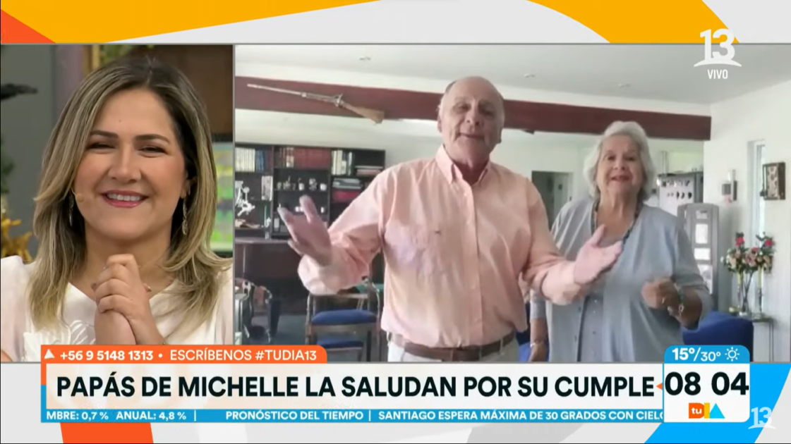Saludo de cumpleaños de papás de Michelle Adam