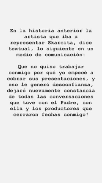 Exmanager de Scarlette se defendió tras dichos de jugadora de Gran Hermano: "Jamás me había pasado"