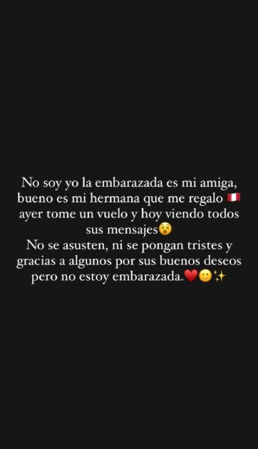 Chama aclaró test embarazo positivo