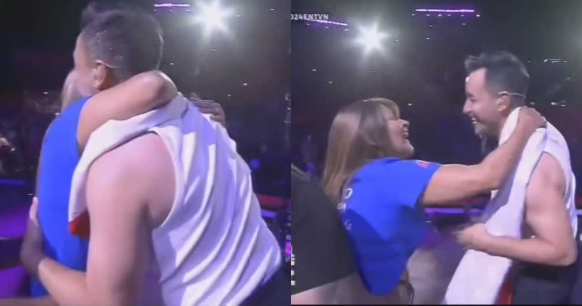 Fan de Luciano Pereyra se subió al escenario de Olmué para abrazarlo: fue sacada por los guardias