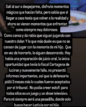 Mensaje de madre de Tomás Bravo