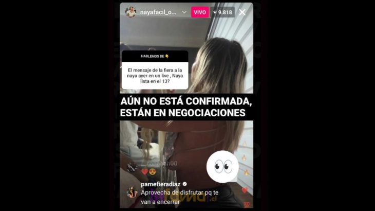 Naya Fácil mensaje Pamela Díaz
