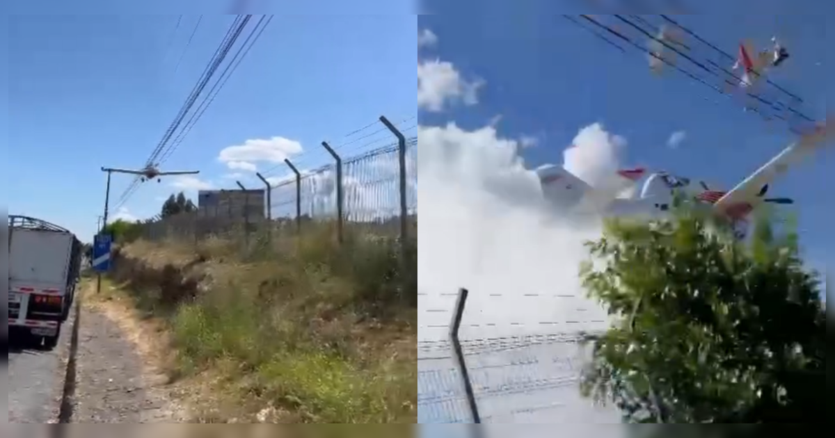 Un piloto falleció y 3 personas resultaron heridas tras accidente de avioneta en Ruta 5 Sur en Talca
