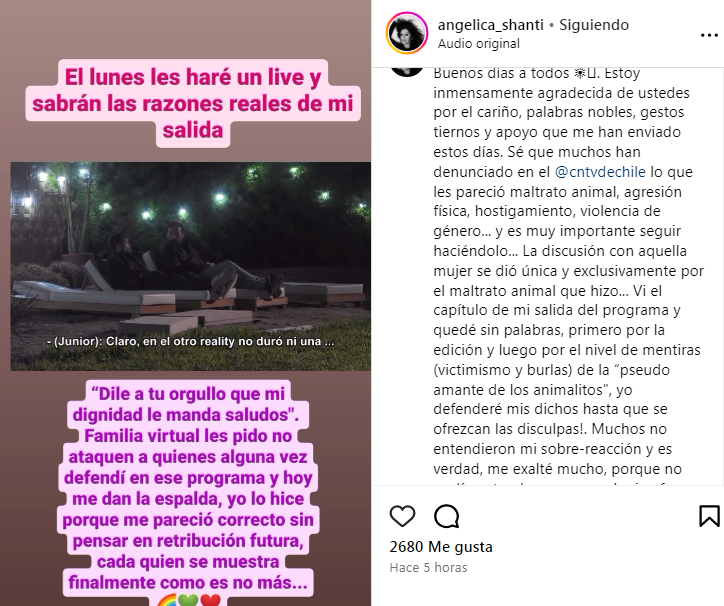 Angélica Sepúlveda acusó que Canal 13 le debe dinero tras su polémica salida de Tierra Brava