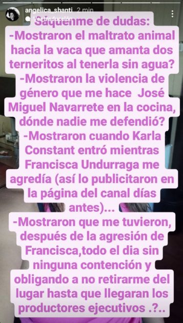 Angélica Sepúlveda detalles conflicto Fran Undurraga Tierra Brava