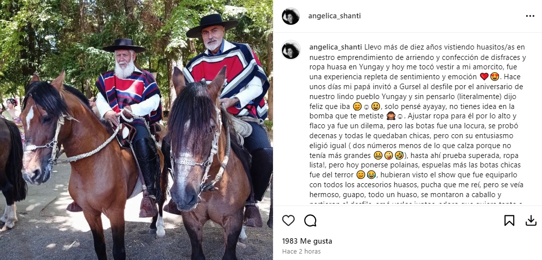 Angélica Sepúlveda Gursel vestido huaso