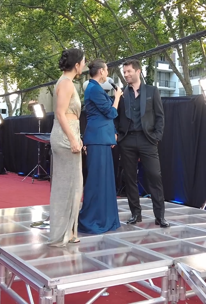 Cristián Arriagada y su esposa, Cecilia González