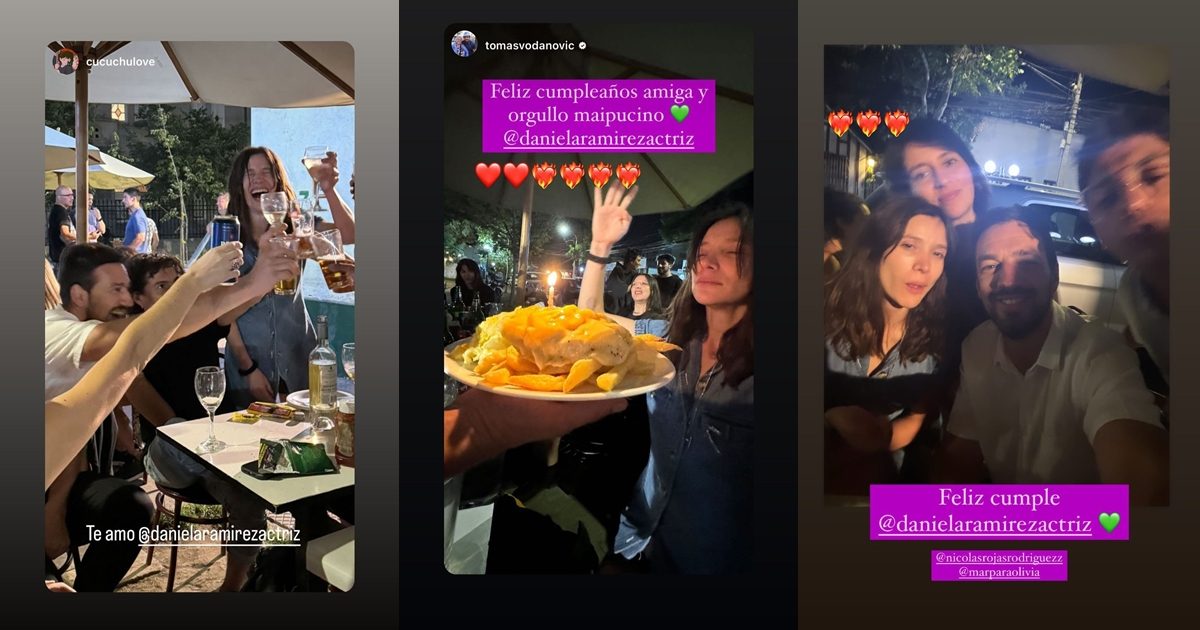 Daniela Ramírez celebró su cumpleaños con amigos y colegas: alcalde Tomás Vodanovic participó