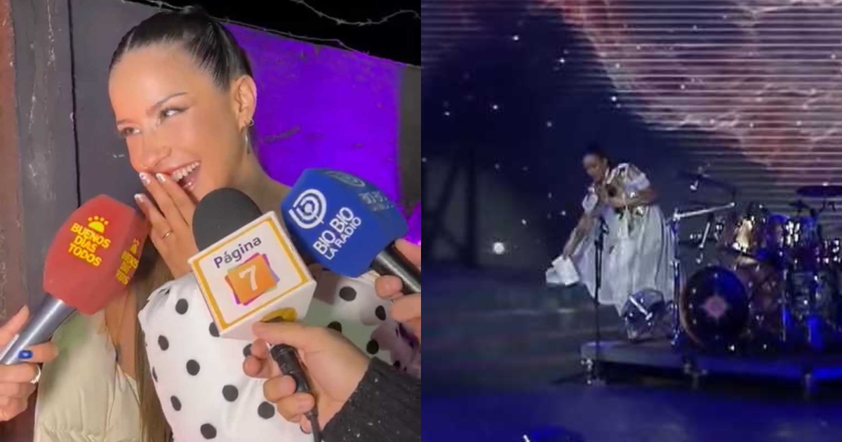 Denise Rosenthal sufrió divertido chascarro durante su presentación en Olmué: 