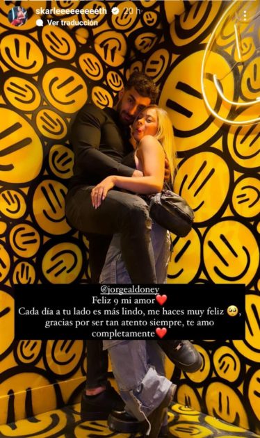 Skarleth Labra y Jorge Aldoney celebraron dos meses como pololos: "Me haces muy feliz"