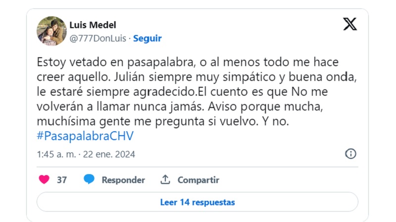 Luis Medel Pasapalabra