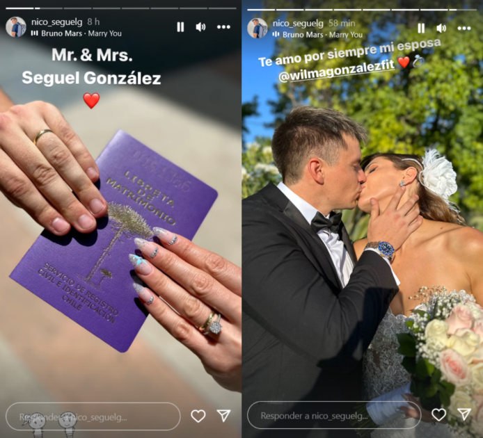 Los primeros registros del matrimonio de Wilma González: española destacó con bello look de novia