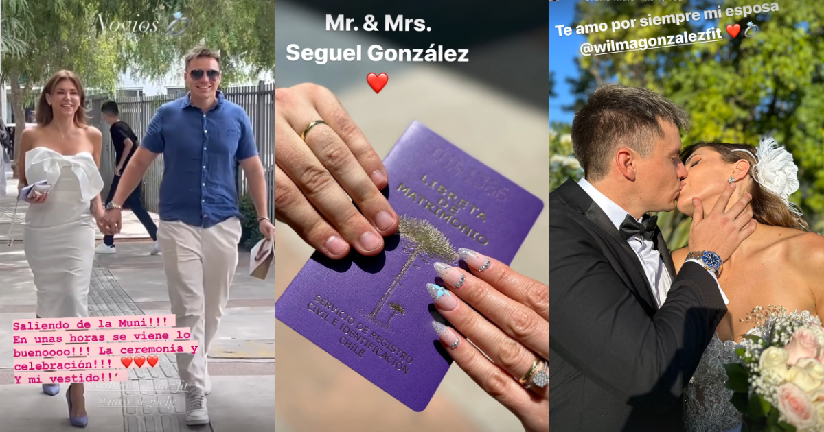 Los primeros registros del matrimonio de Wilma González: española destacó con bello look de novia