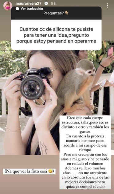 Maura Rivera contó que evalúa someterse a una cirugía estética