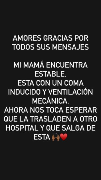 Pamela Leiva entregó detalles del estado de salud de su mamá: permanece en coma inducido