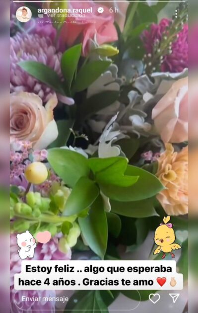 Raquel Argandoña mostró regalo de Kel Calderón