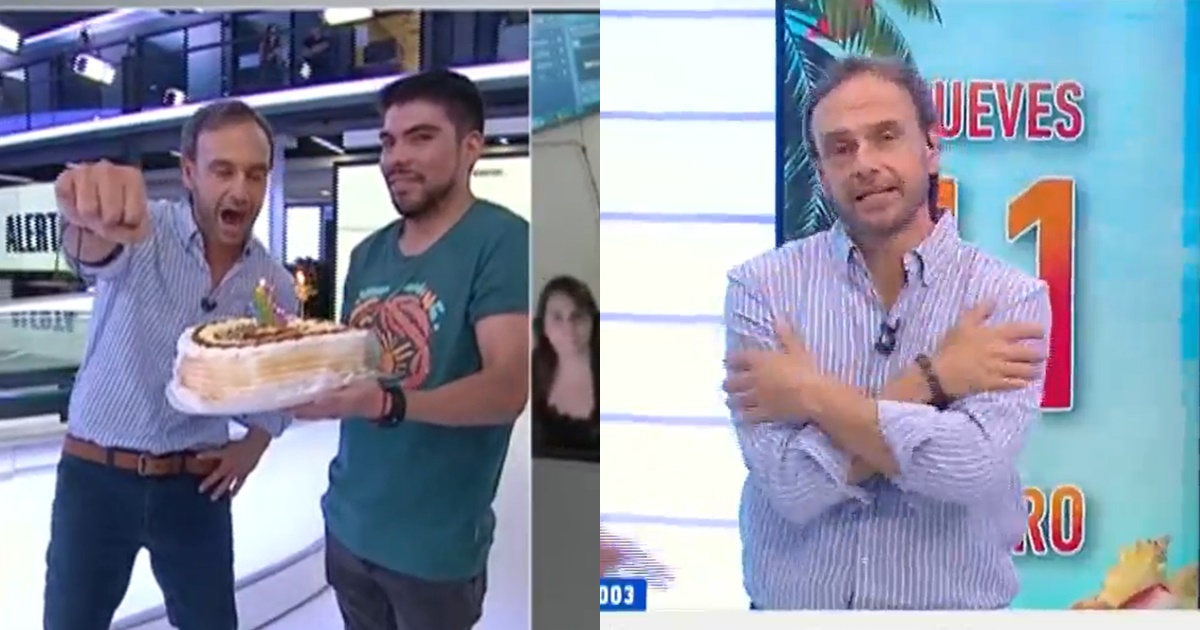 Equipo de Meganoticias y Mucho Gusto sorprendió a Rodrigo Sepúlveda en su cumpleaños