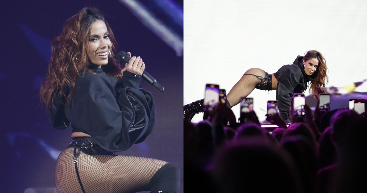 Lo hizo: Anitta cantó 