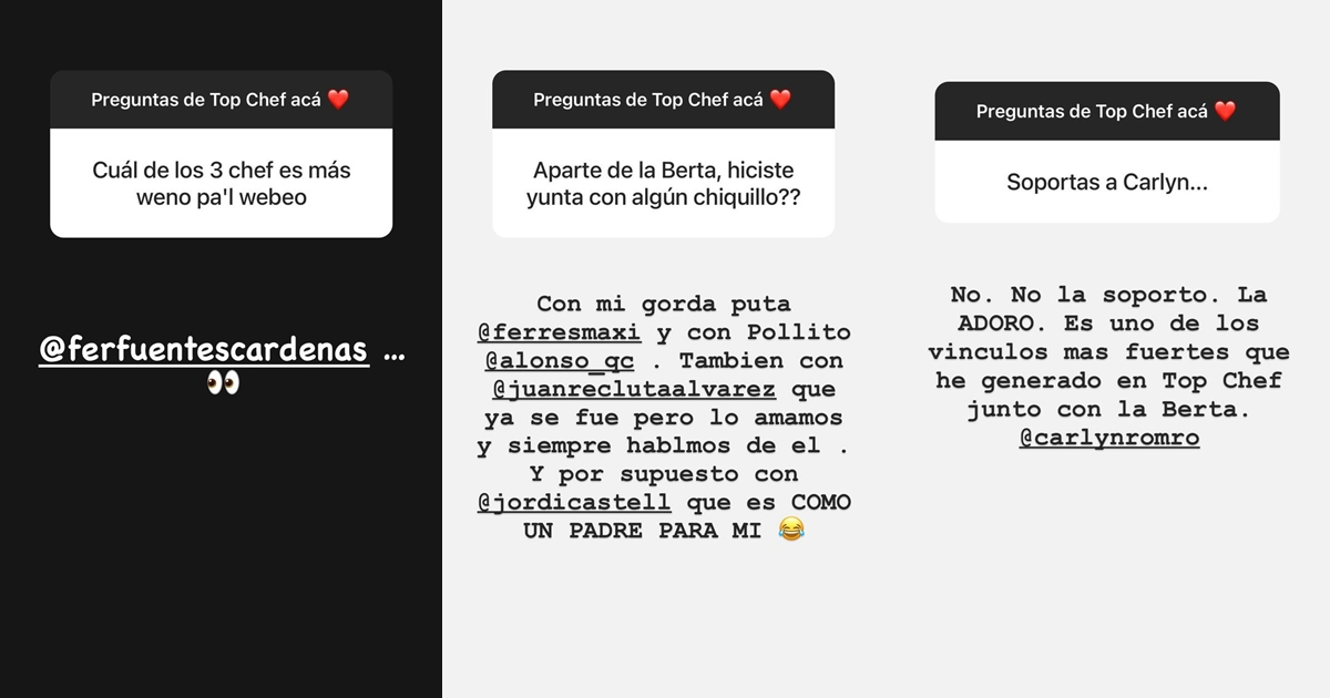 Belén Mora contó "secretos" de Top Chef VIP