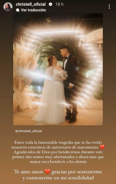 Aniversario de matrimonio de Christell Rodríguez