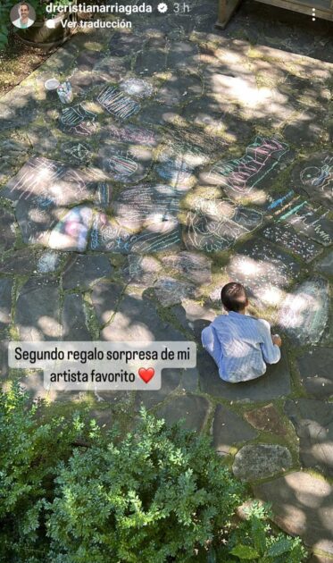 Cristián Arriagada recibió tierno regalo de su hijo Pedrito Milagros por su cumpleaños 