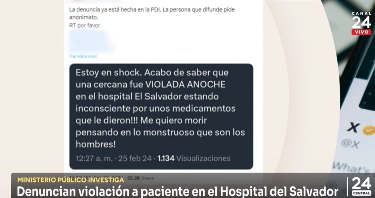 Denuncia de violación a paciente en Hospital El Salvador