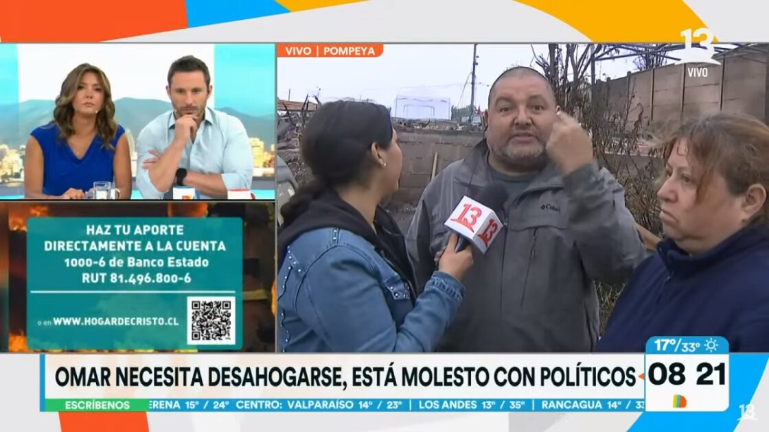 potente descargo de vecino que perdió todo en incendio contra Festival de Viña