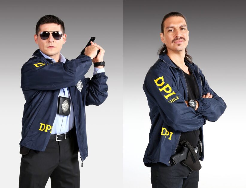 elenco del equipo policial en la teleserie Secretos de Familia