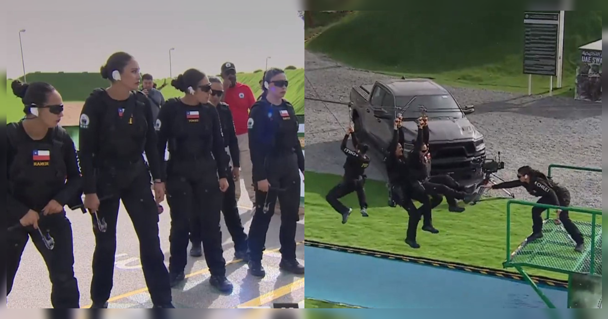 Viralizan comentada participación de equipo femenino de la PDI tras fail en SWAT Challenge 2024