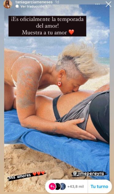 esposa de María Jimena Pereyra mostró su avanzado embarazo