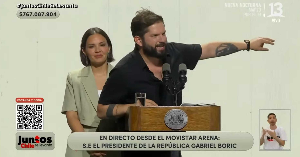 Gabriel Boric sorprendió con sus dotes de animador: presentó a Young Cister y Kidd Voodoo