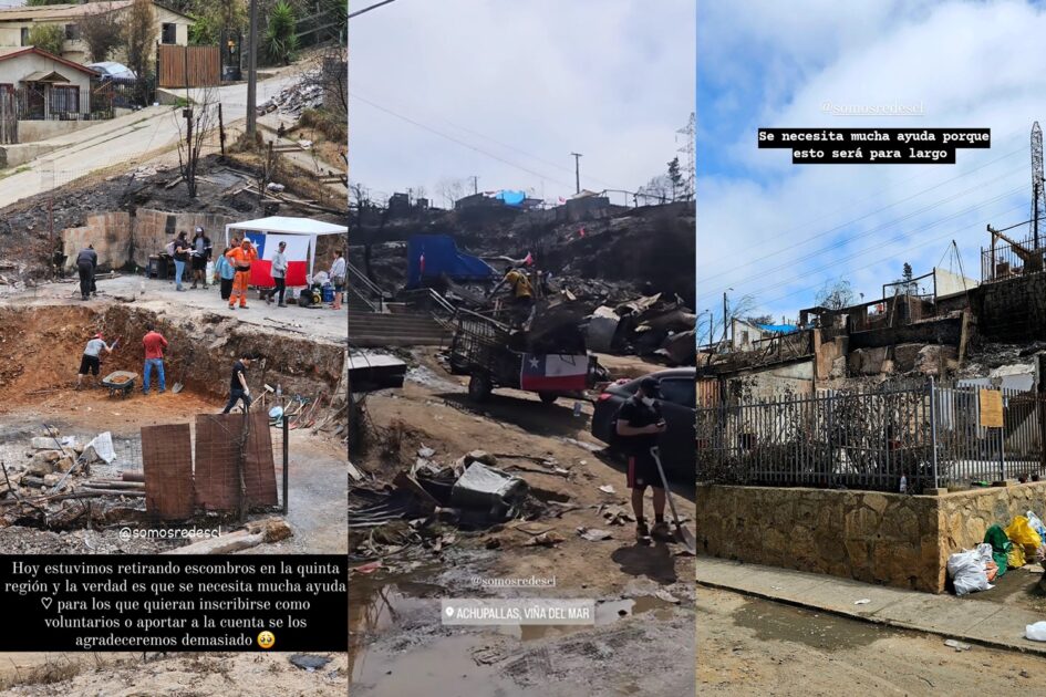 Kel Calderón ayuda a damnificados de incendios en Valparaíso