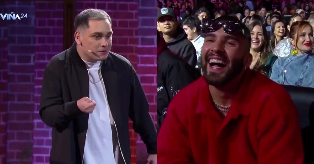 El chiste de Lucho Miranda a Manuel Turizo que hizo reír a la Quinta en Viña 2024