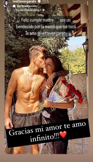 Nico Solabarrieta saludó a Ivette Vergara en su cumpleaños