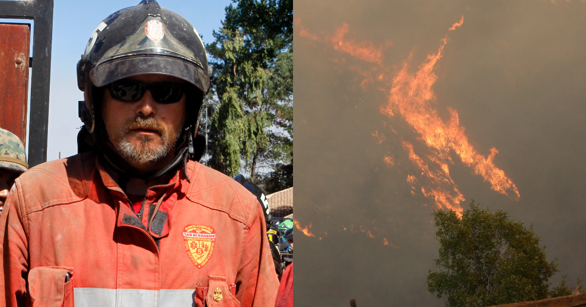 Paul Vásquez, el 'Flaco', se sumó a Bomberos para apoyar en emergencia por incendios forestales
