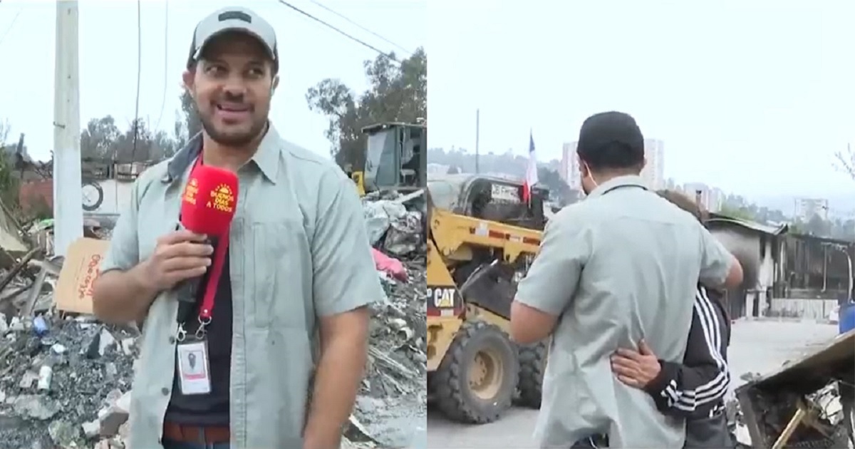 Simón Oliveros protagonizó emotivo reencuentro en vivo con damnificada por incendios: 