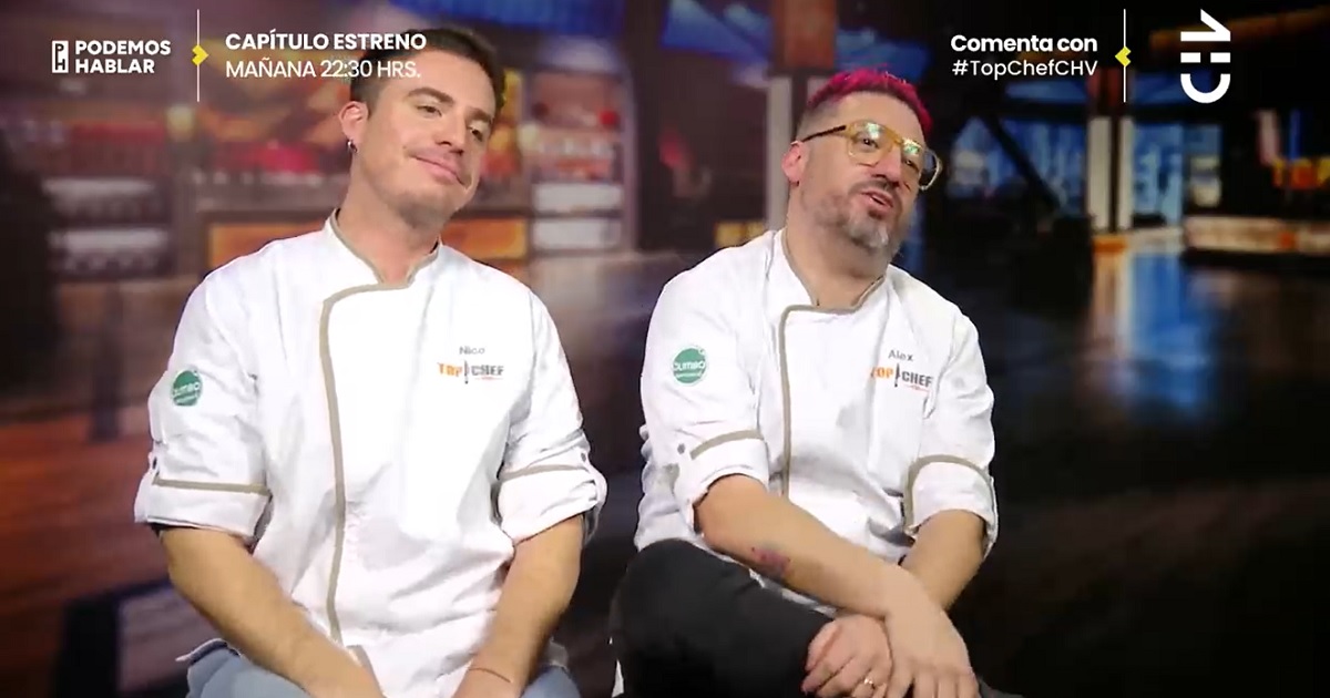 Alex Ortiz y Nicolás Brown en Top Chef VIP