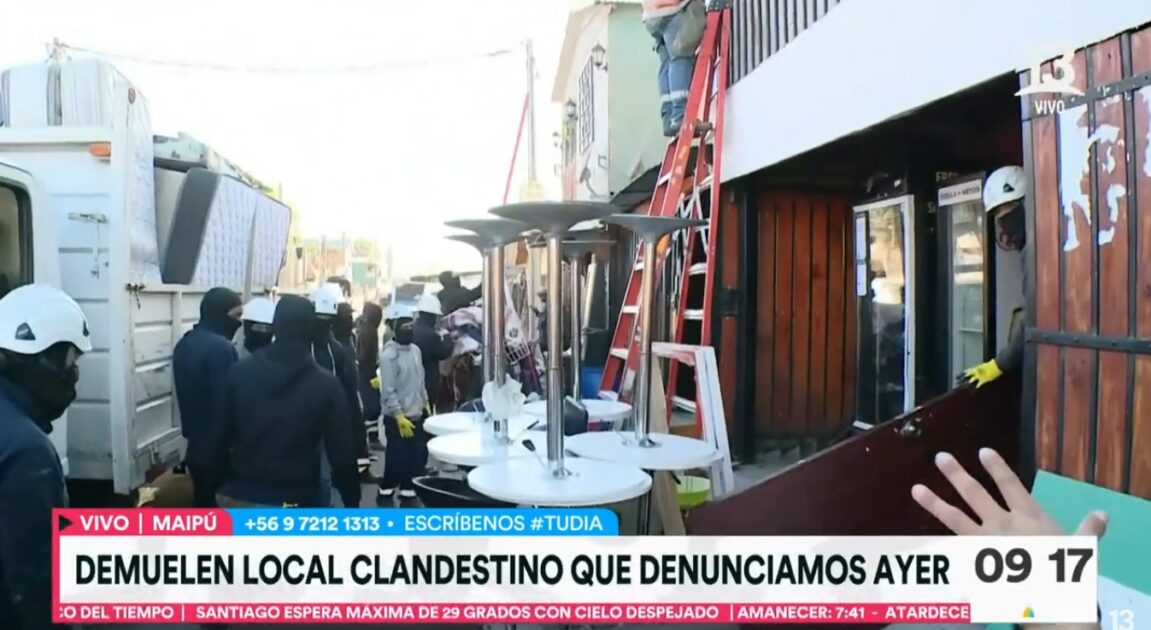 casa demolida en Maipú funcionaba como prostíbulo: así era por dentro