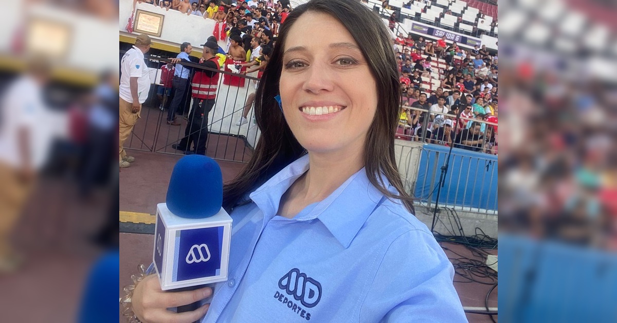 Darynka Marcic en el Partido de Leyendas para Meganoticias