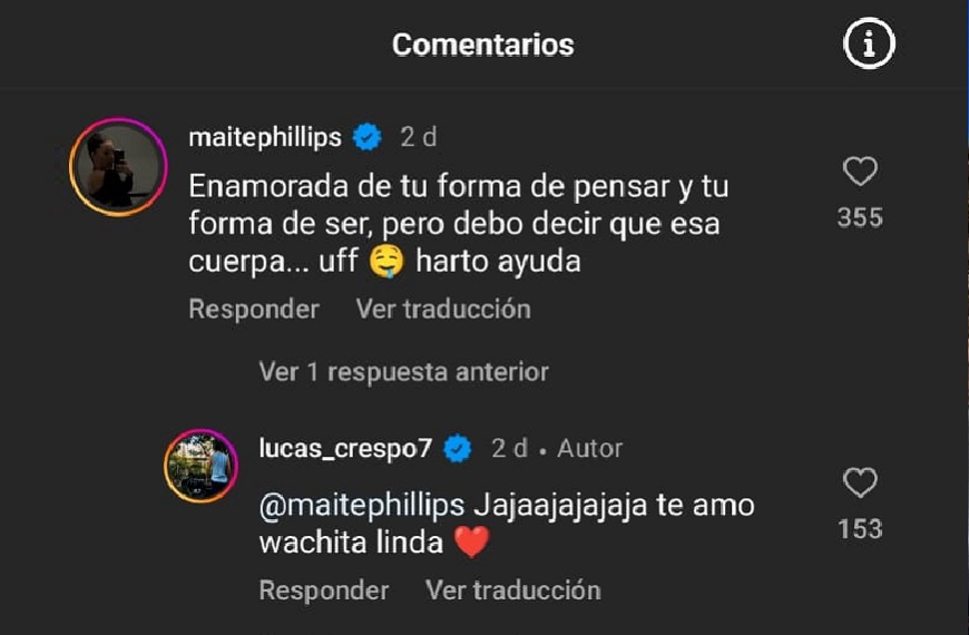 mensaje de Maite confirma romance con Lucas, de Gran Hermano