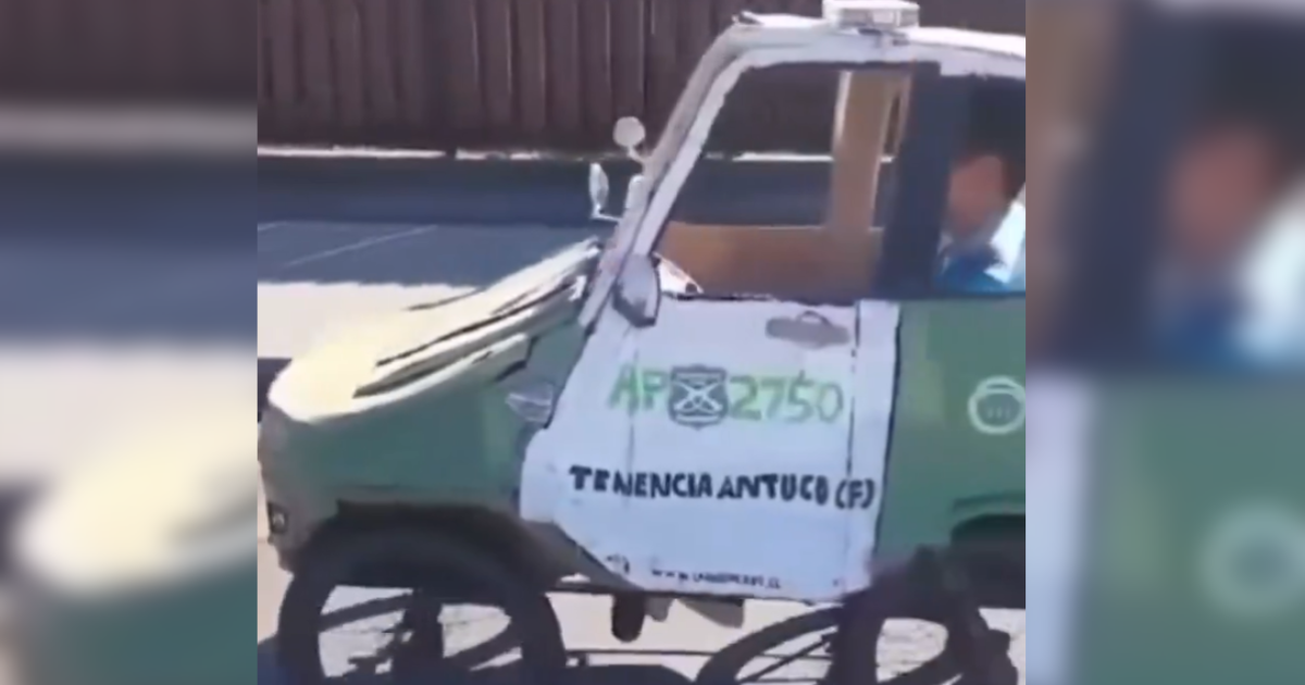 Niño de Antuco construyó su propia patrulla: fue aplaudido por Carabineros