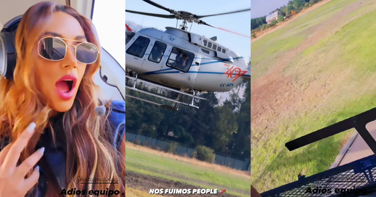 Los registros que subió Pamela Díaz antes del incidente en helicóptero: 