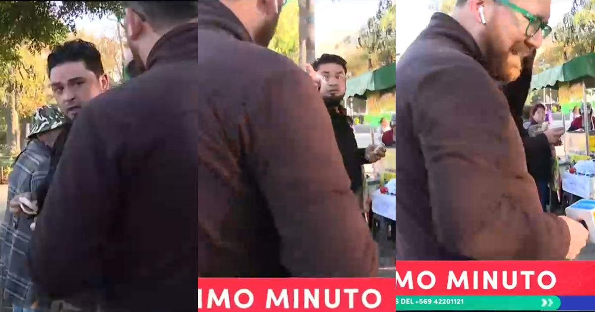 Sujeto agredió a periodista de matinal de CHV y él lo encaró en vivo: 
