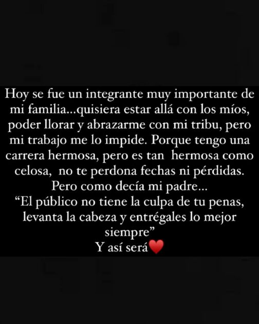 La pérdida familiar que enluta a Yamila Reyna: "Hoy está en paz, volando a abrazarse con mi papá"