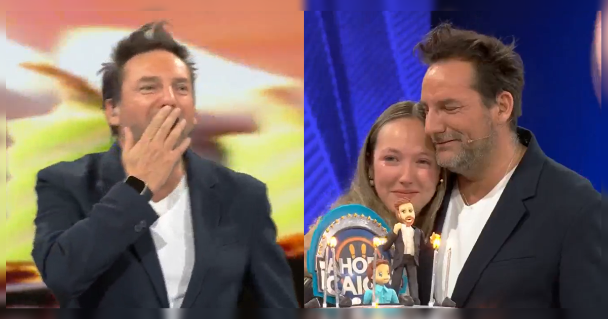 Daniel Fuenzalida se quebró con emotiva sorpresa de cumpleaños de su hija Ignacia en Ahora Caigo