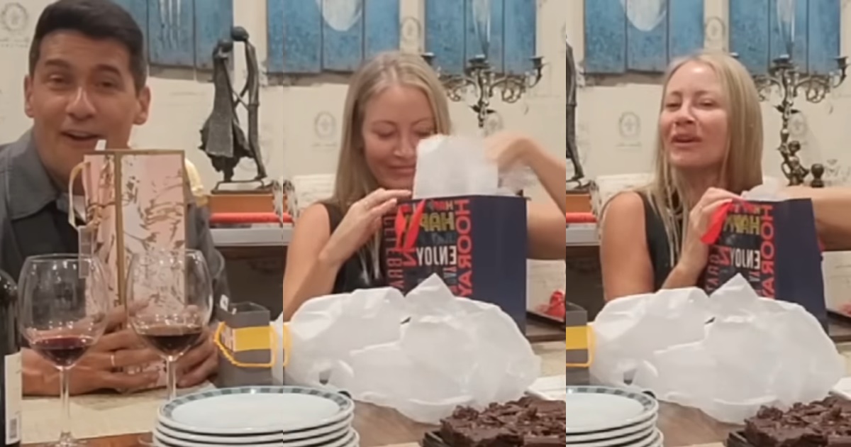 Rafael Araneda desconcertó a Marcela Vacarezza con broma viral en su cumpleaños: 