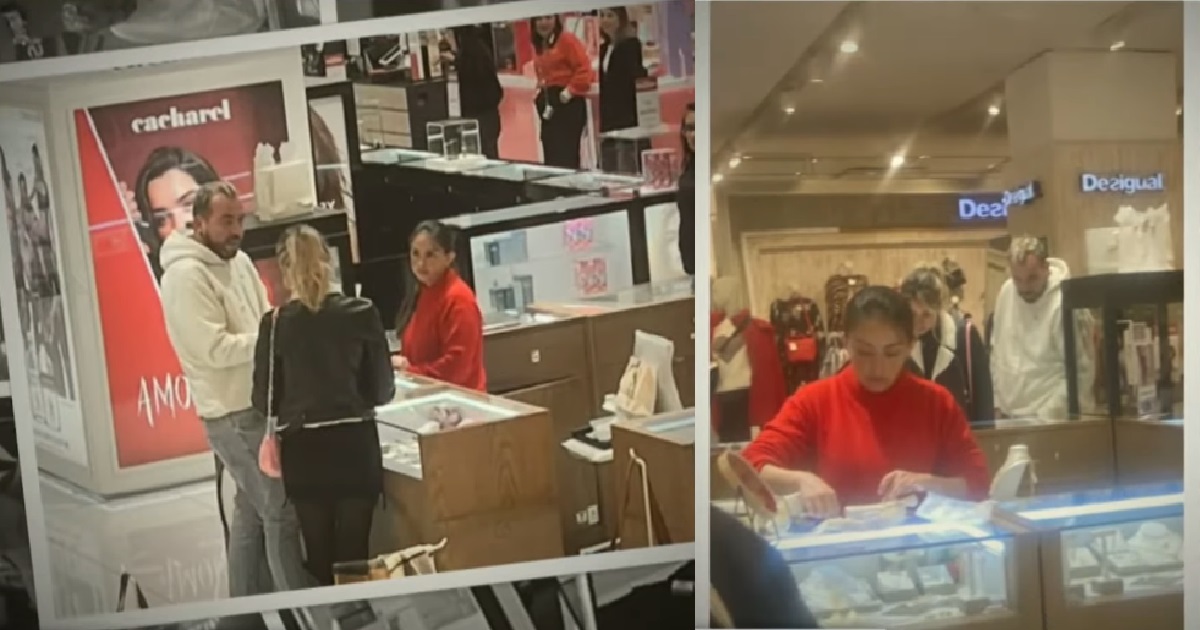 Comprando joyas en un mall: Francisco Kaminski y Camila Andrade captados juntos el fin de semana