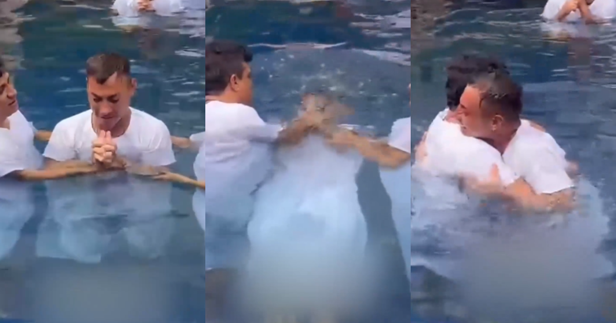 El bautizo de Eduardo Vargas por la iglesia evangélica: cumplió con tradicional ritual